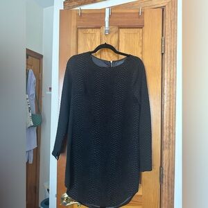 ASTR Black Crocodile Embossed Shift Dress Size XS